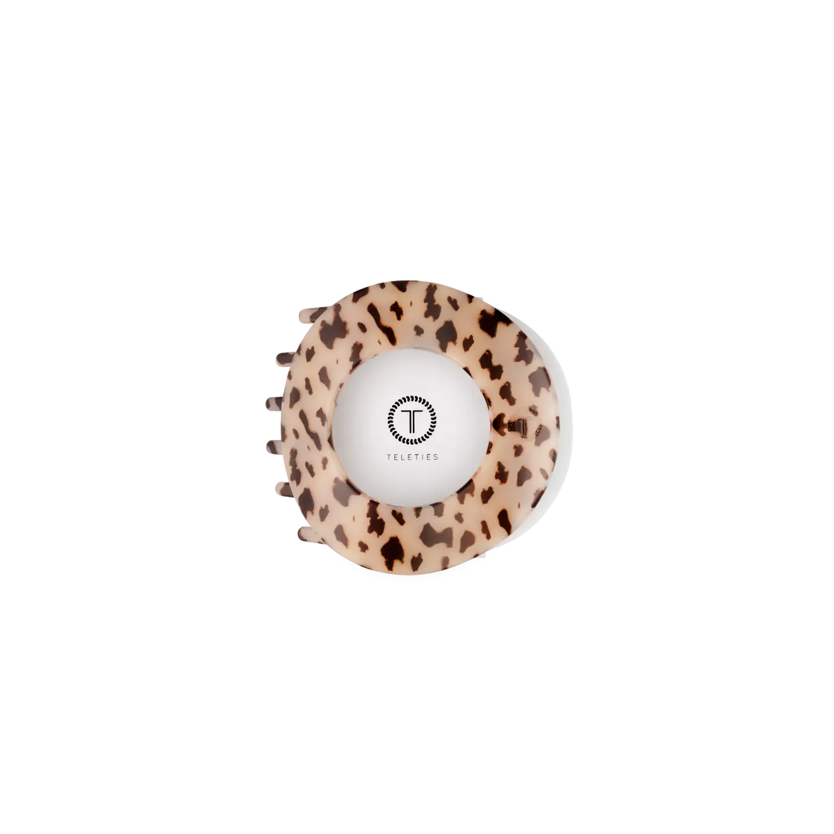 Flat Circle Hair Clip  - Blonde Tortoise