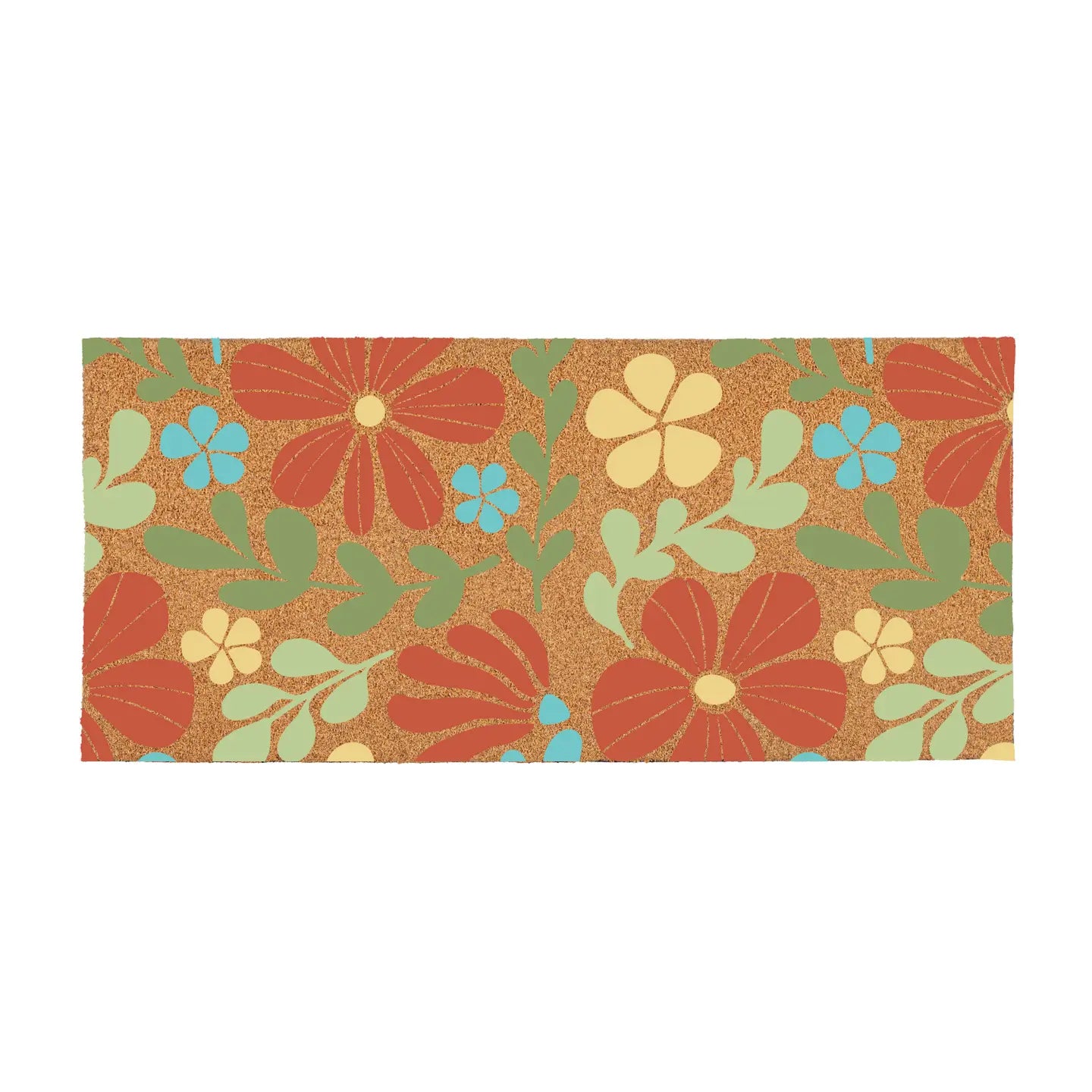 Floral Mod Flocked Coir Sassafras Switch Mat