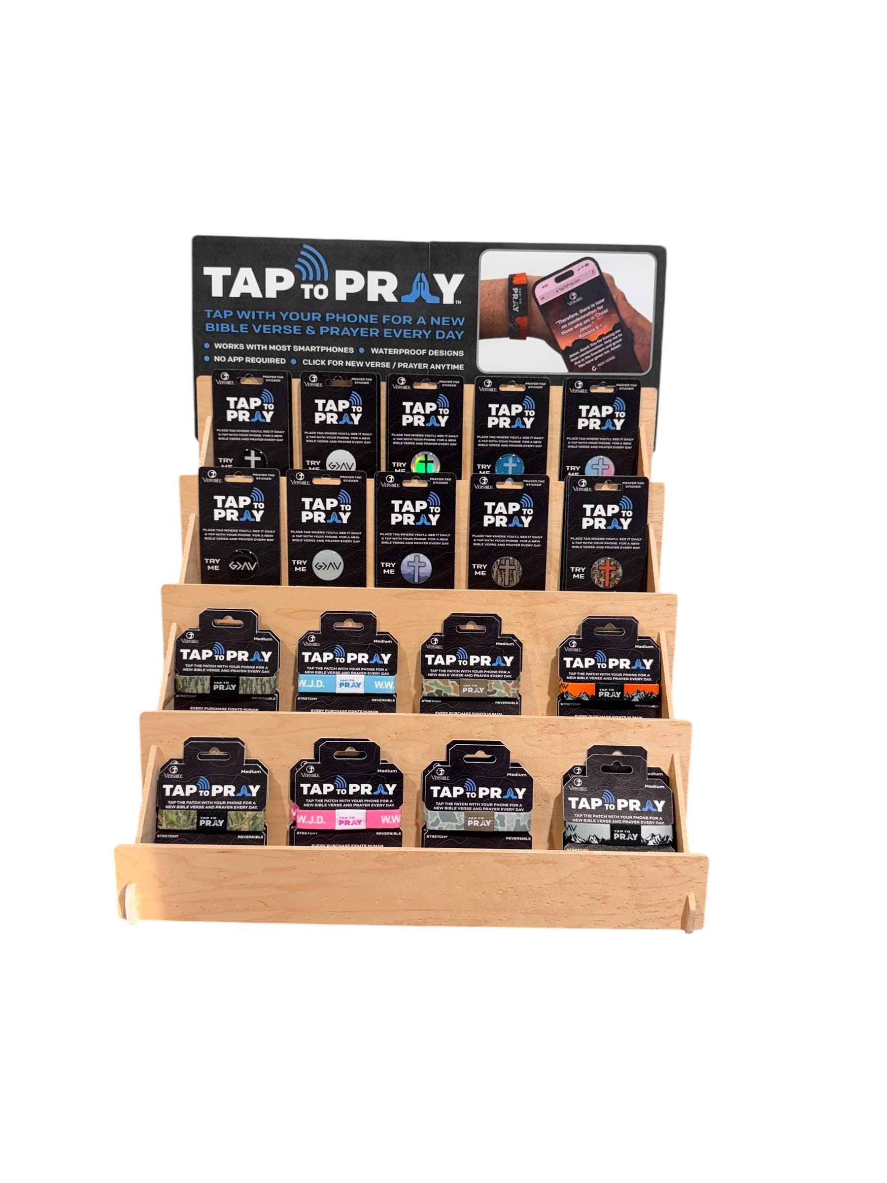 Tap To Pray™ Wristbands - Blue & Pink