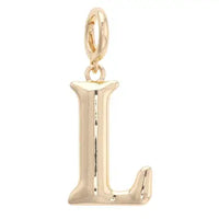 Initial Pendant Charms in Shiny Gold