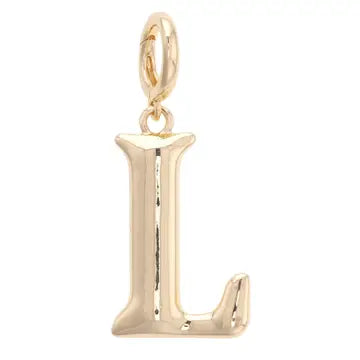 Initial Pendant Charms in Shiny Gold