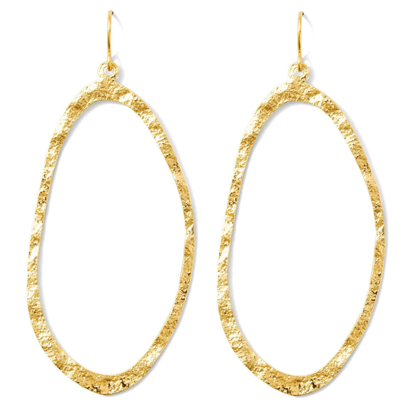 Long Abstract Gilded Earrings