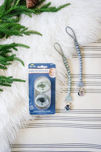 Sweetie Strap™ Silicone One-Piece Pacifier Clips: Pink Beaded