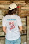 Put It On The Farm Account Graphic Tee in Ash Gray