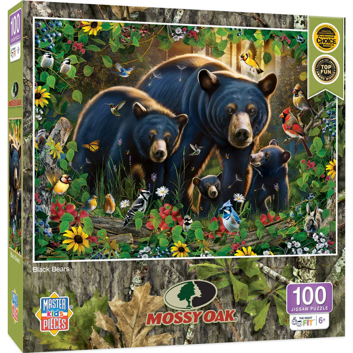 Mossy Oak Black Bears 100 pc Puzzle