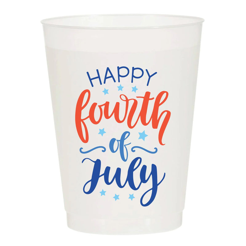 Happy Fourth Of July Frosted Cups - Patriotic
