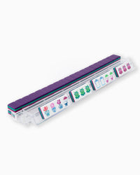 Mahjong tiles on white background