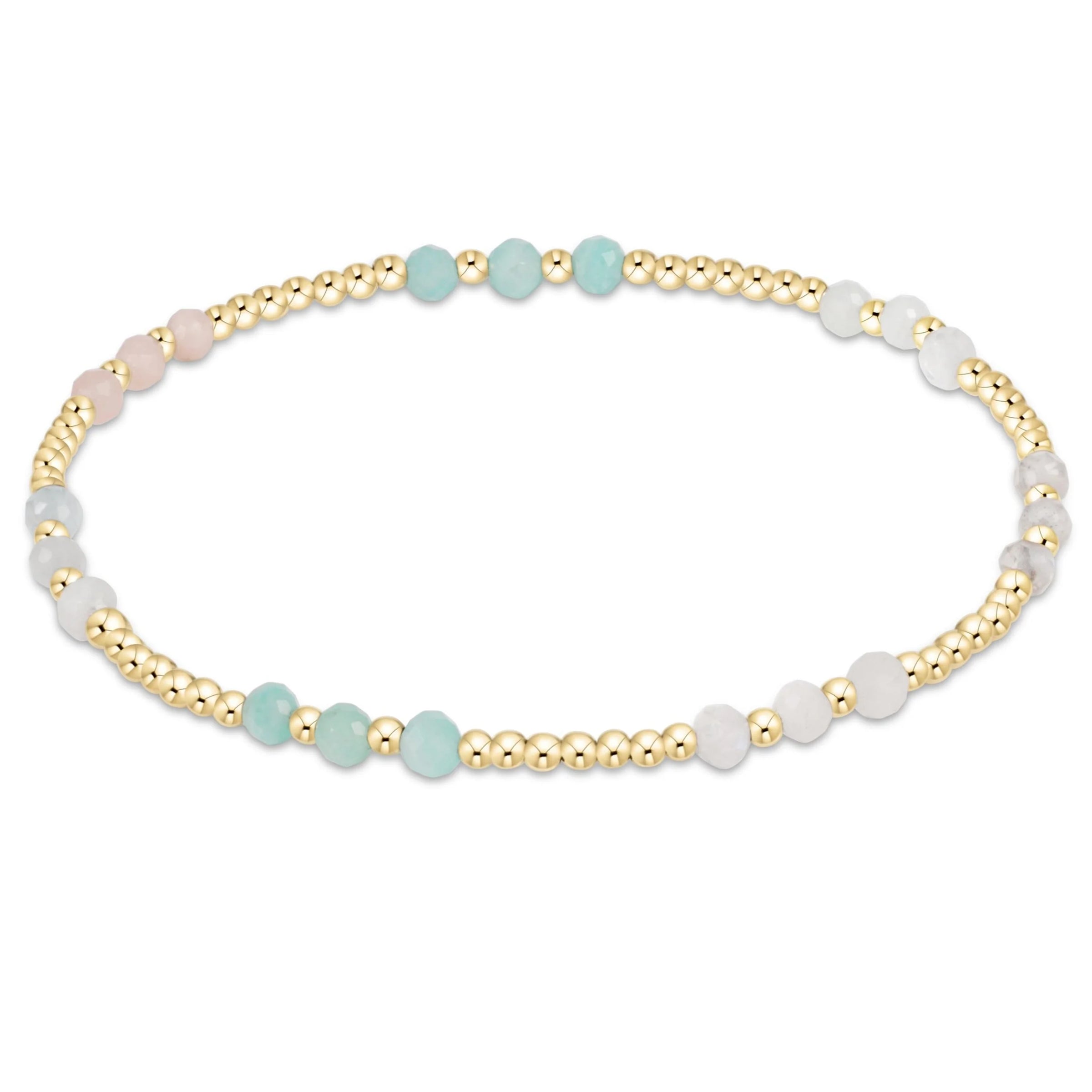 Gemstone Gold Joy 3mm Bead Bracelet- Hot Mess