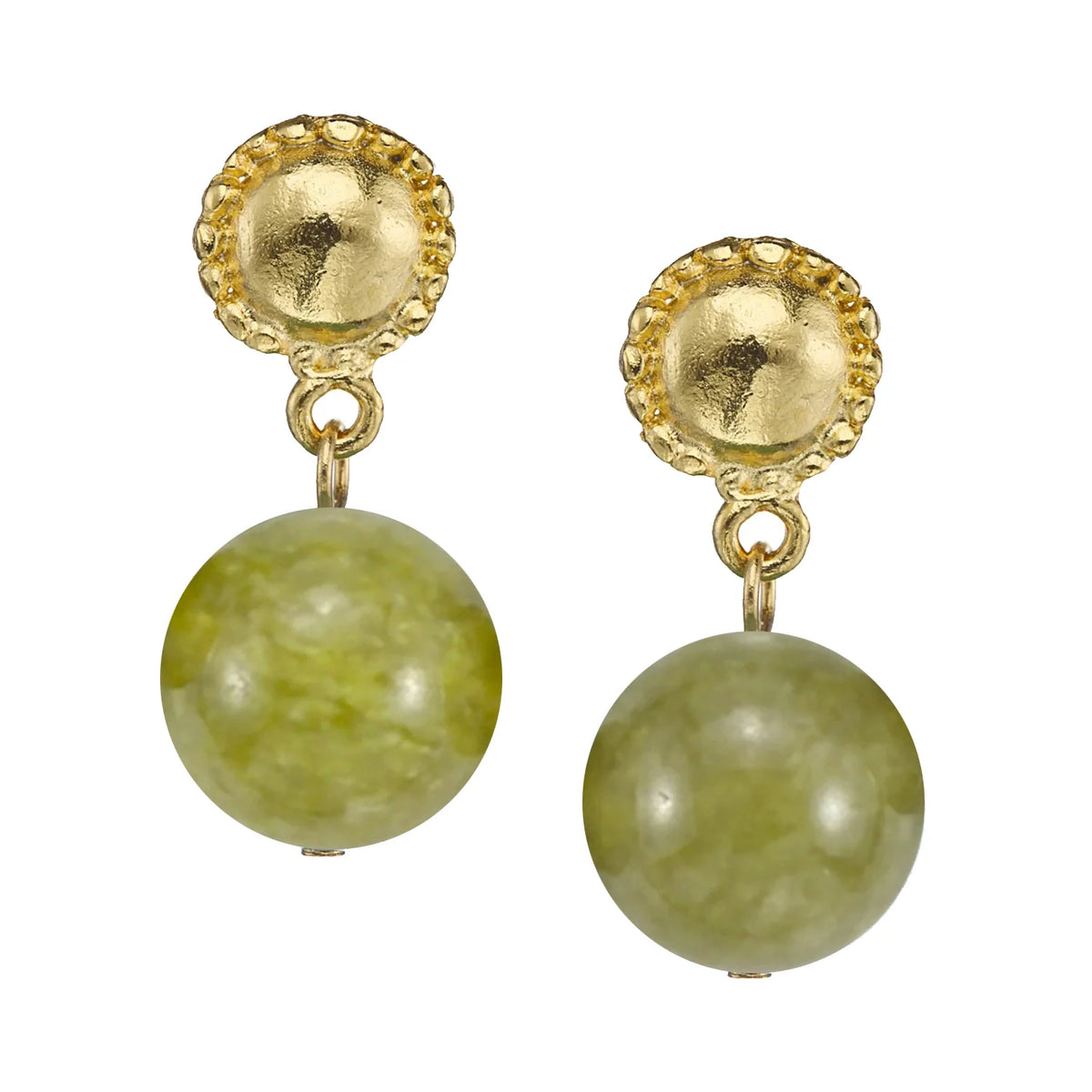 Palmera Studs-Matcha Green Quartz