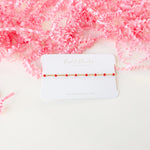 Dainty Poppi Bracelet in Crimson 6.75"