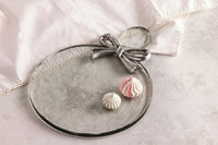 Metal Bow Round Glass Board