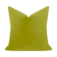 Green Solid Velvet Pillow