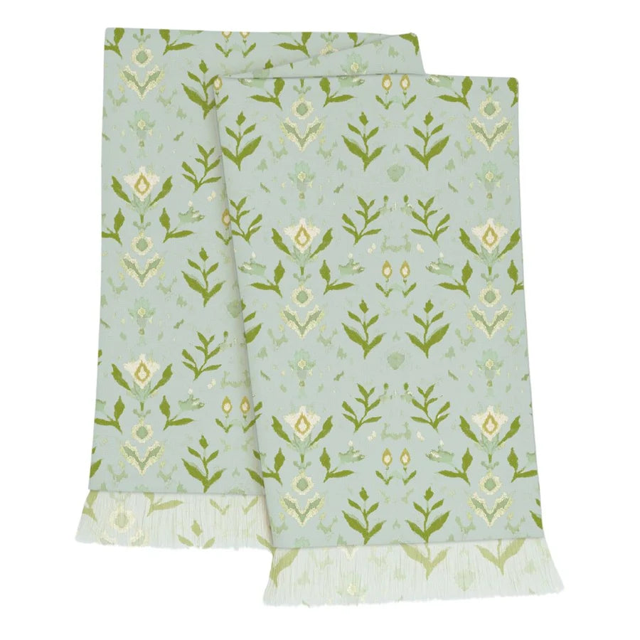 Petal Garden Aqua Throw Blanket