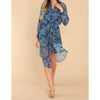 Devin Dress Blue Geo