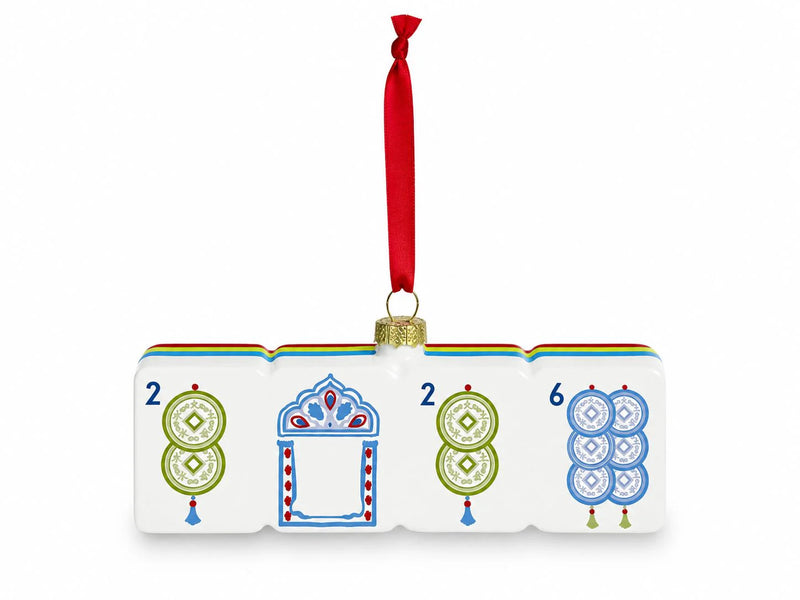 Decorative ornament with numbers and patterns on a white background