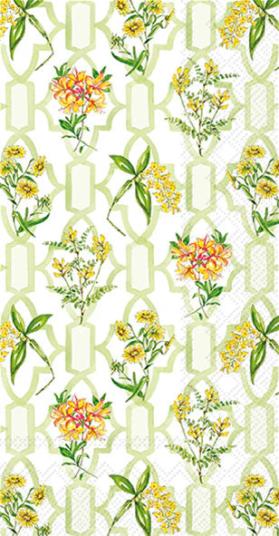 Guest Napkins-Green Trellis