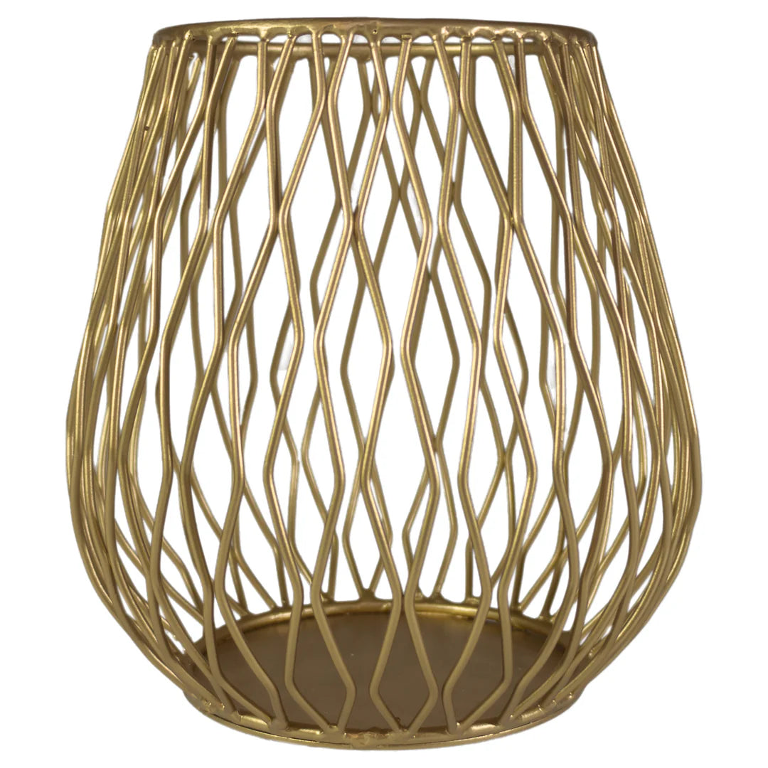 Modern Gold Geometric Vase Large