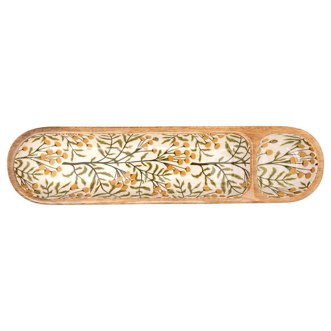 Autumn Acorn Two Section Tray