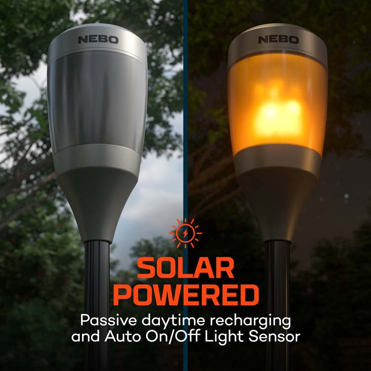 NEBO Solar Torch With Steel Pole