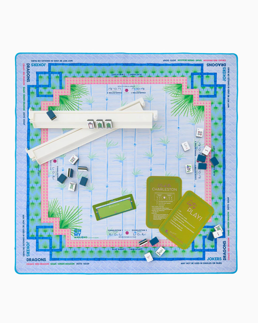 Oh My Mahjong Neoprene Mahjong Mats - Palm Paradise In Tube
