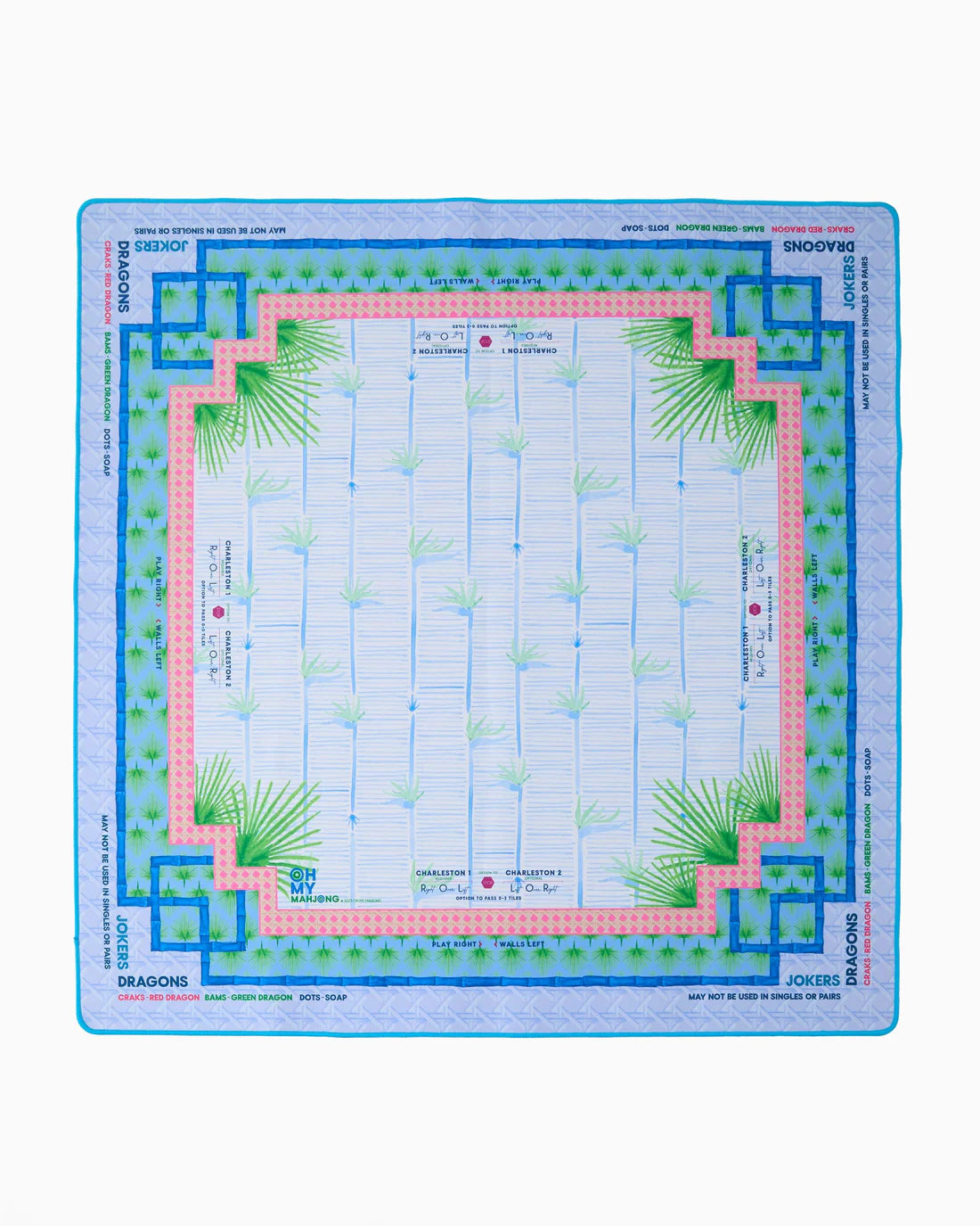 Oh My Mahjong Neoprene Mahjong Mats - Palm Paradise In Tube