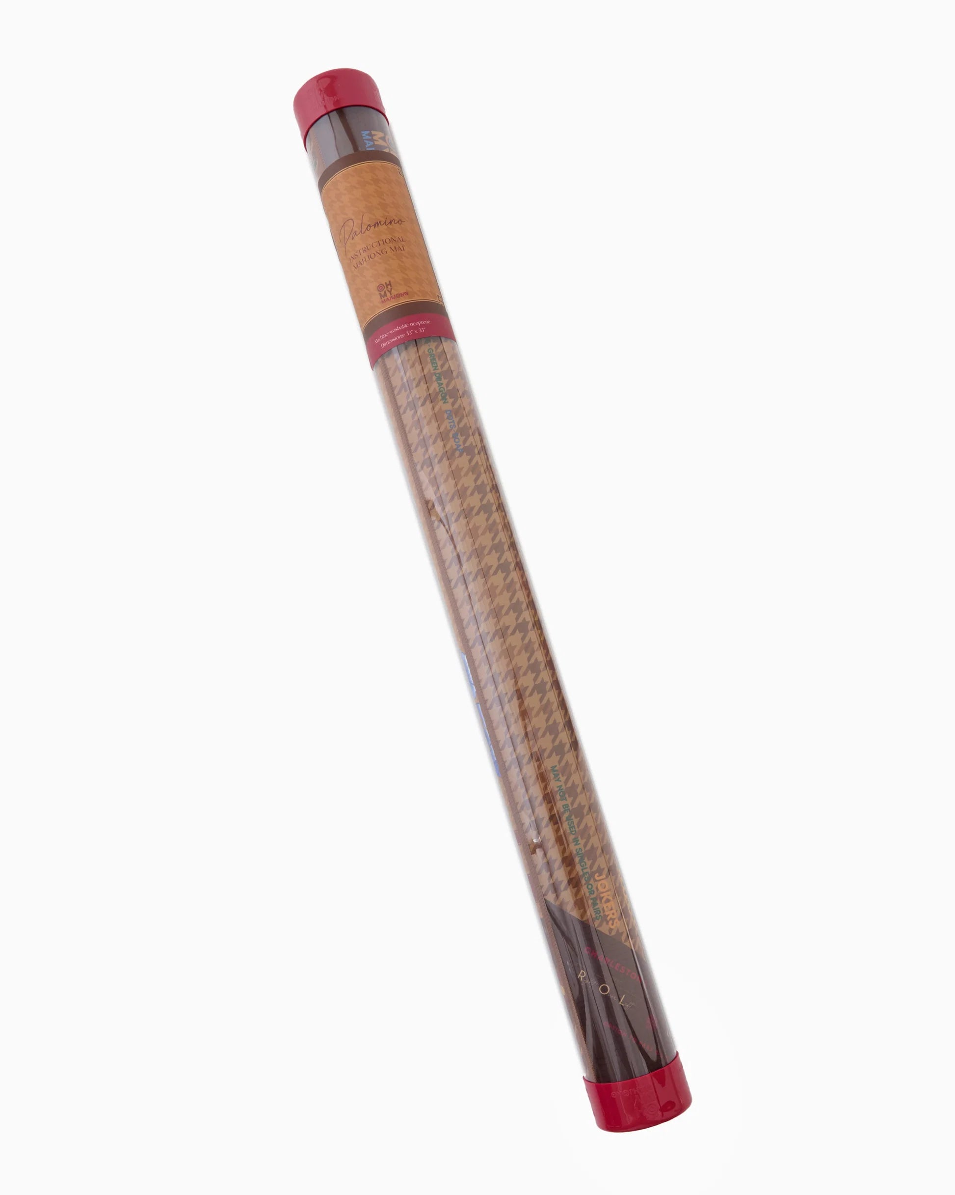 Mahjong Mat rolled in a clear tube

