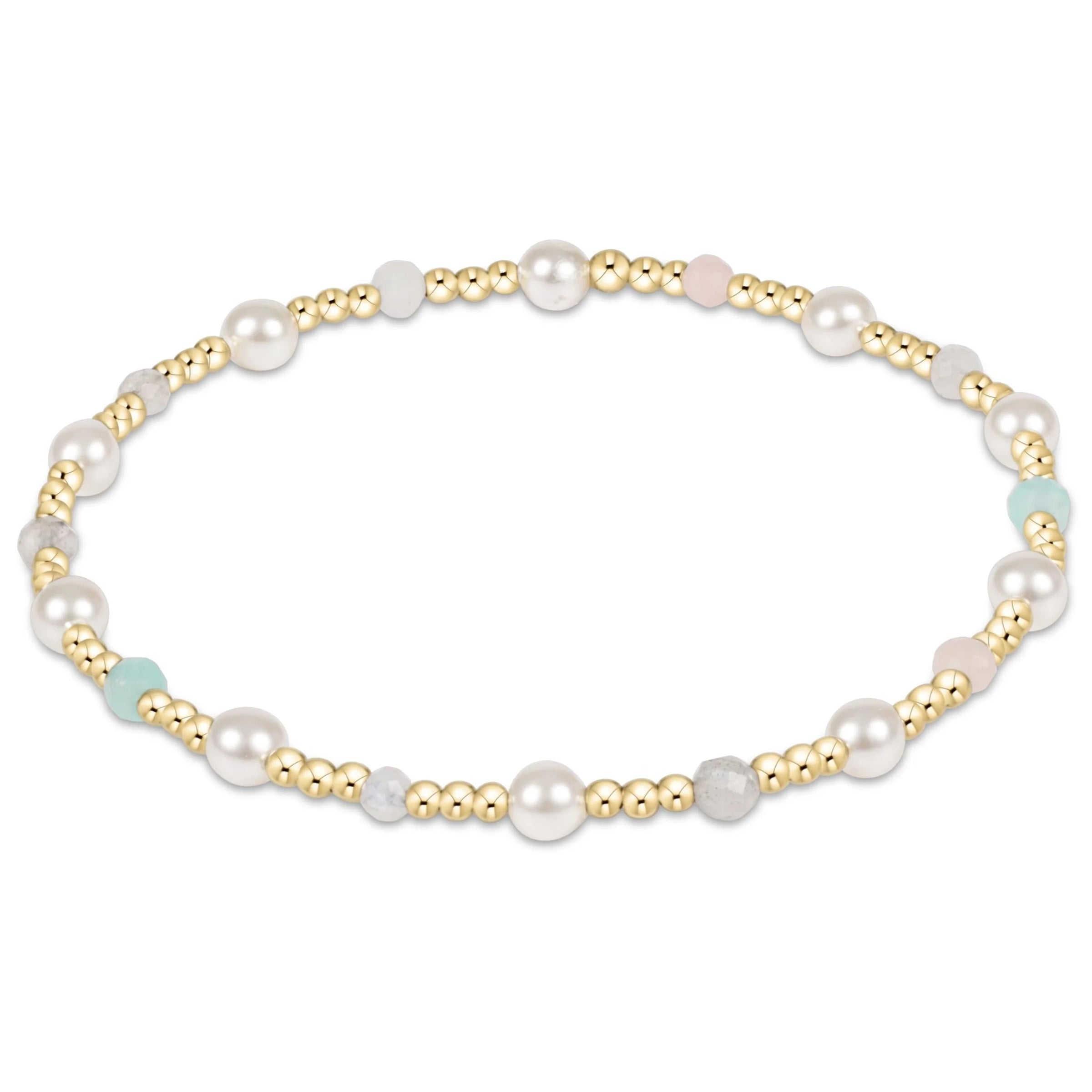Pearl Sincerity Pattern 4mm Bead Bracelet- Hot Mess