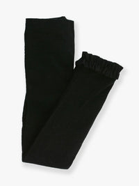 Black Footless Ruffled Tights