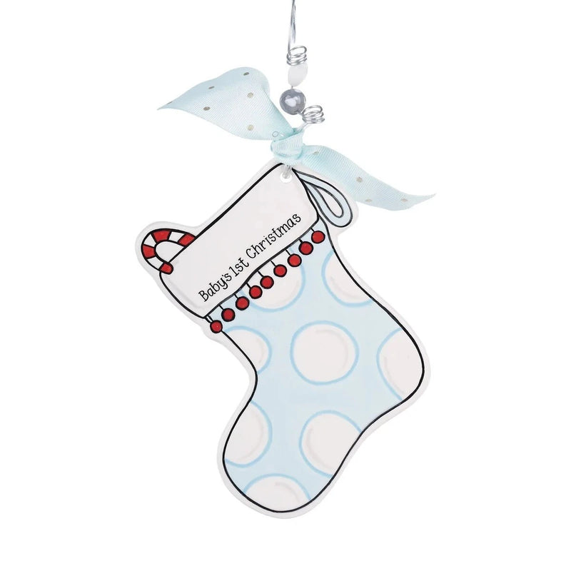 Baby's 1st Christmas Stocking  Flat Ornament