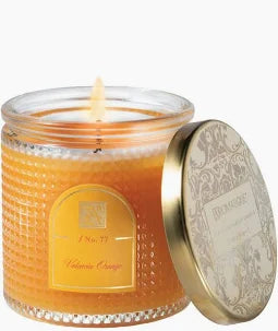 Valencia Orange Textured Glass Candle