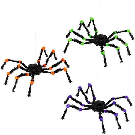 Fluffy Spider Hanging Decor