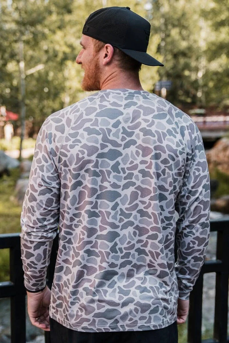 Long Sleeve Go To Tee-Classic Deer Camo