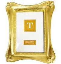 Brocante Beaded Distressed Gold Leaf Photo Frames
