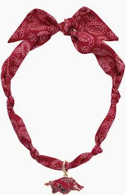 Canvas Style Arkansas Razorback Bandana Scarf Necklace