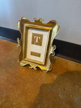 Brocante Scalloped Distressed Gold Leaf Photo Frames