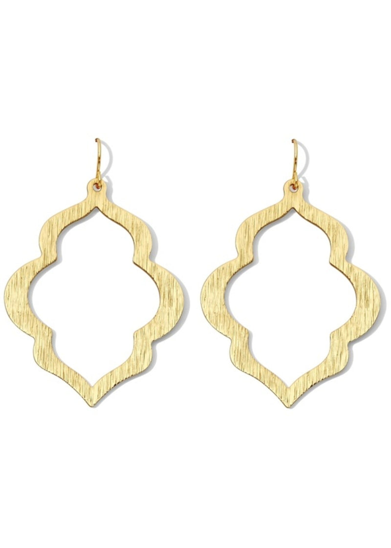 Large Textured Moroccan Medallion Earrings