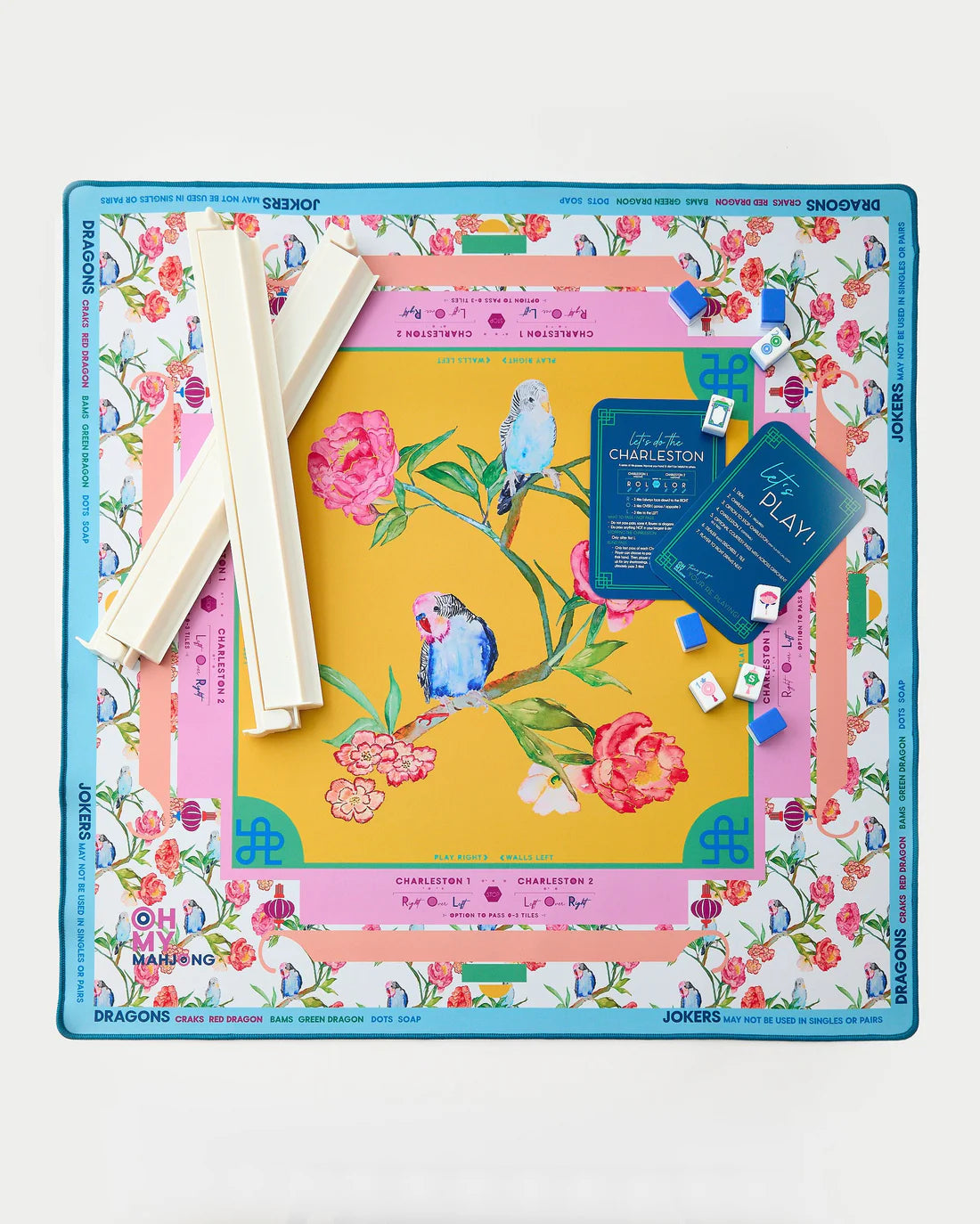 Oh My Mahjong Neoprene Mahjong Mats - Spring Fling x Brooke Wright-In Tube