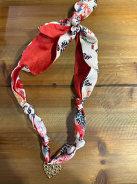 Scarf Necklaces with Small Gold Heart