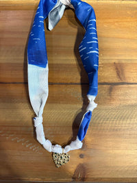 Scarf Necklaces with Small Gold Heart