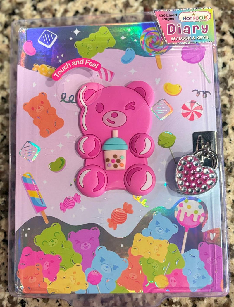 Diary with Lock and Keys, Gummy Bear
