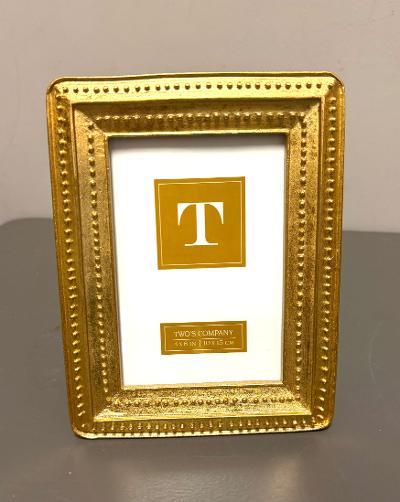 Gold Beaded Edge Photo Frame 4x6
