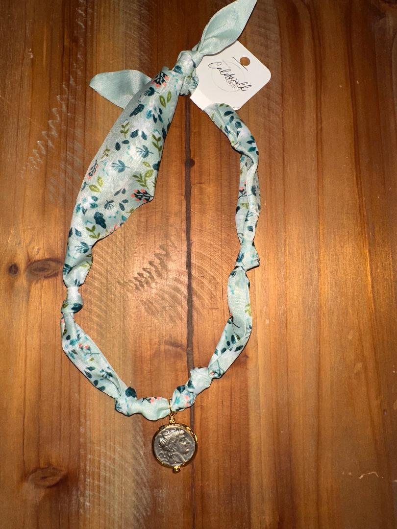 Scarf Necklaces with Coin Charms