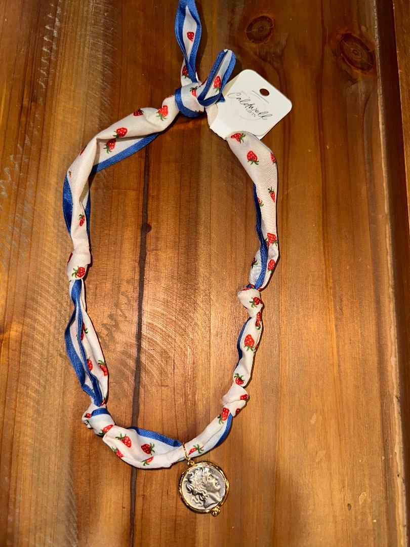 Scarf Necklaces with Coin Charms