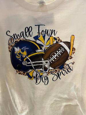 Small Town Big Spirit Tee-Yellowjackets Youth Large