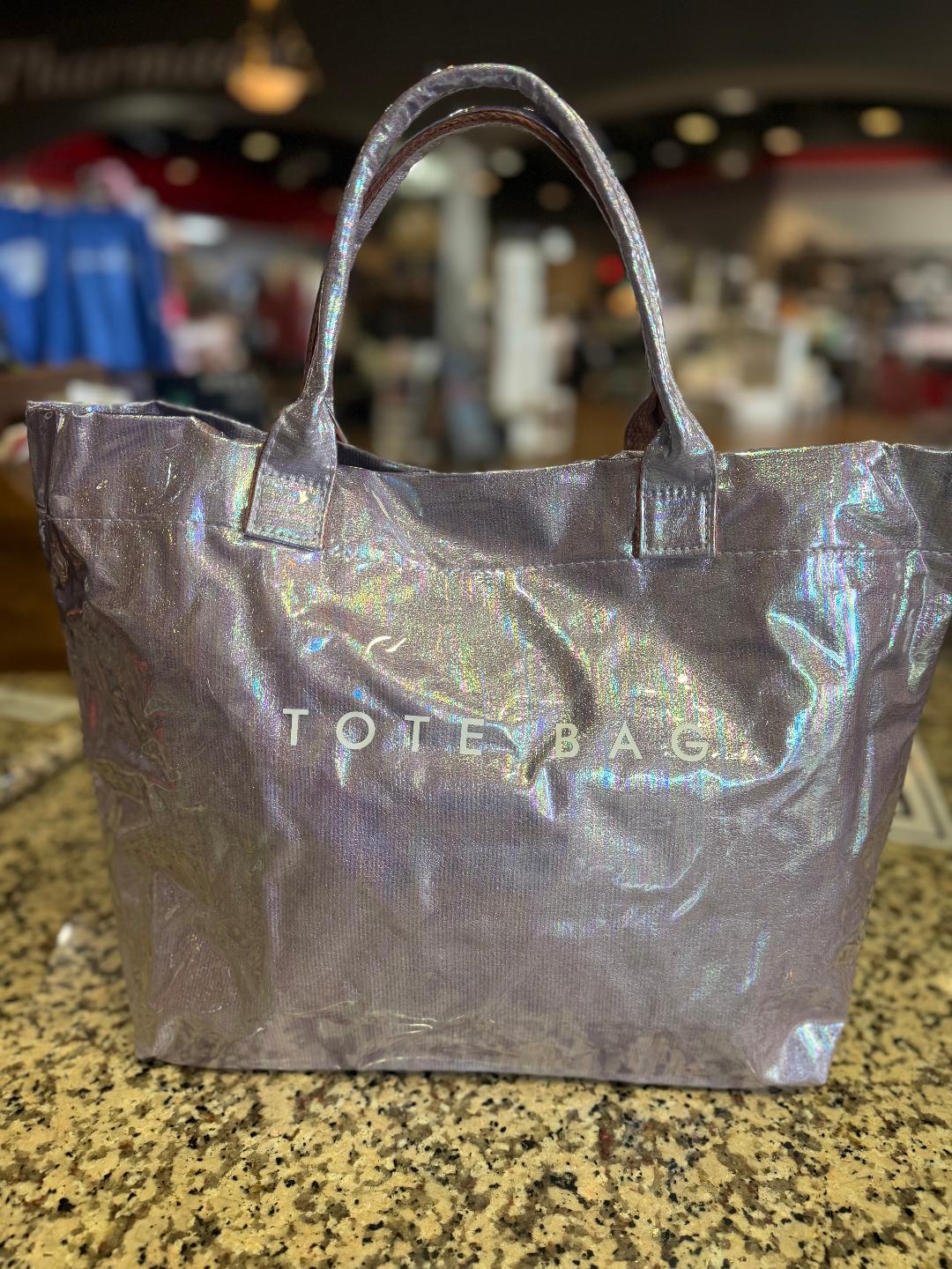 Purple Iridescent Vinyl Tote Bag