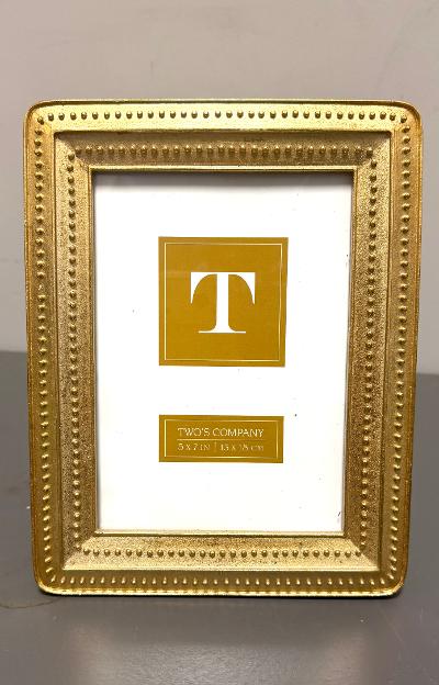 Gold Beaded Edge Photo Frame 5x7