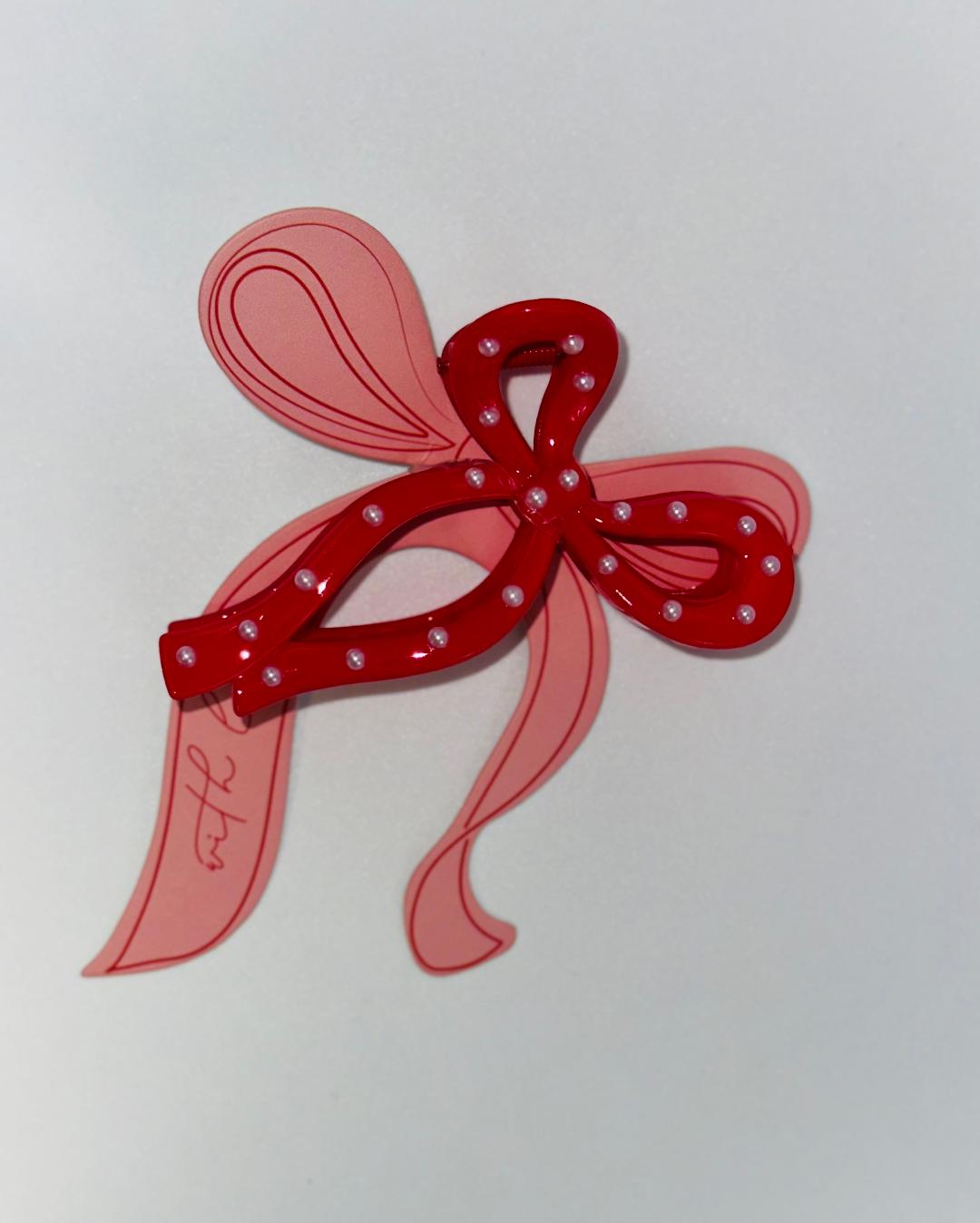 Heart Bow Clips
