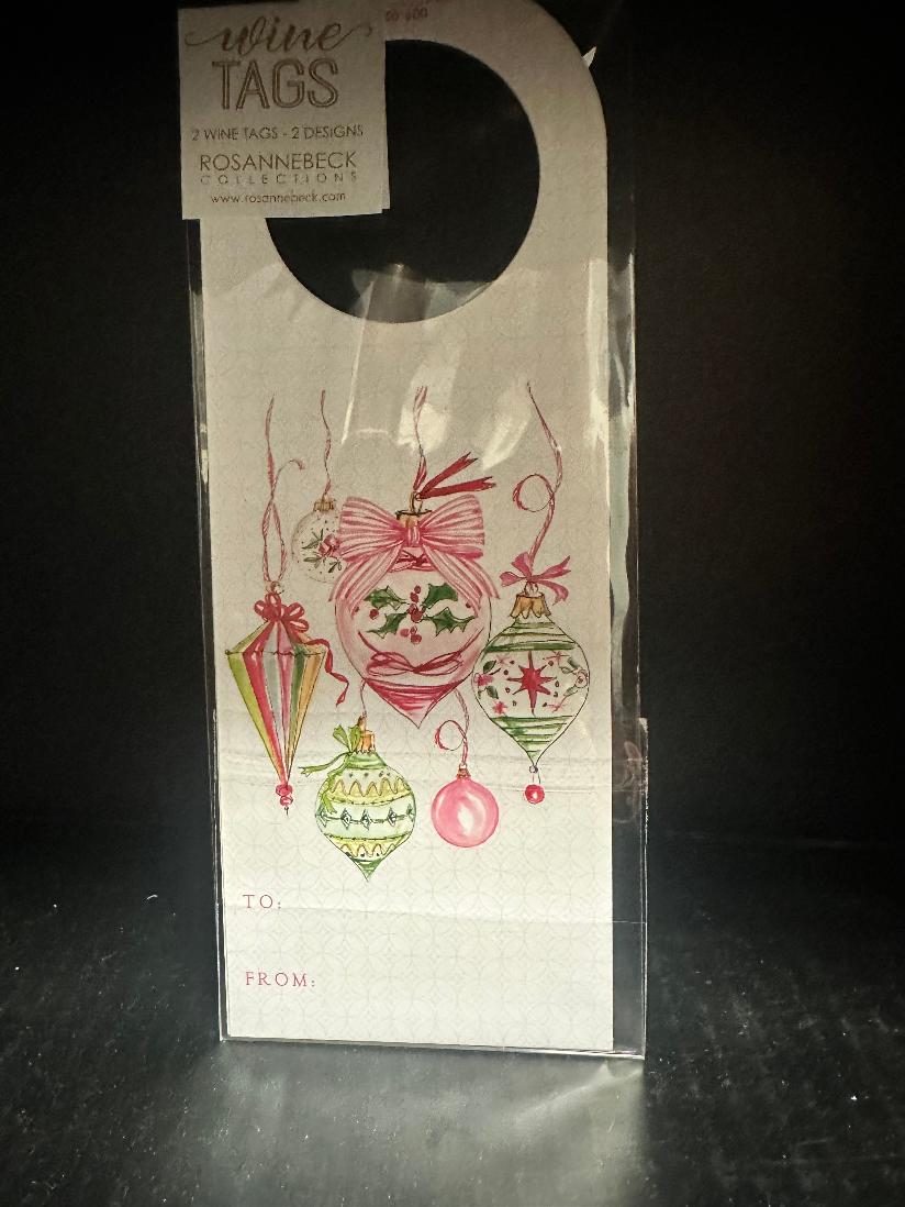 Deck The Halls Christmas Wine Tag