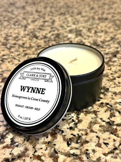 Wynne Homegrown in Cross County 8oz Tin Candle