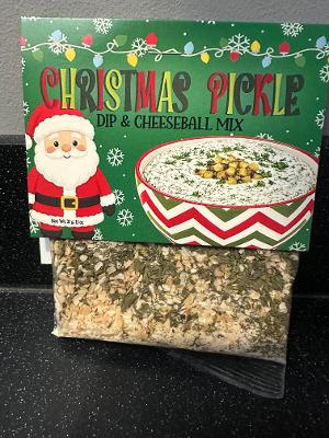 Christmas Pickle Dip And Cheese ball Mix